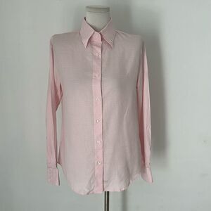 Emma Willis Pink Checkered Button Down Blouse